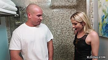 Slutty Roommate Craves Huge Cock in Toilet Cum Blast!