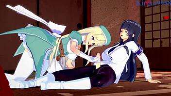 IKARUGA AND YOMI INTENSE FUTANARI SEX - SENRAN KAGURA HENTAI