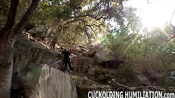 Watch me ride the big black cock like a slut while you humiliate yourself in this bdsm cuckold setup