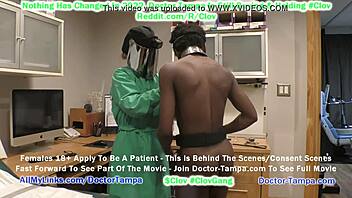 I got left behind but stacy invited me to her place with doctor for bondage.