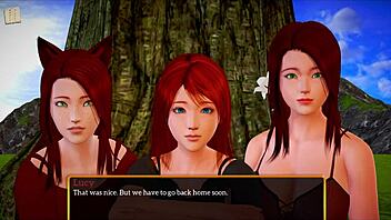 My new family episode with teen 18+ big tits and ass in homemade erotic game.