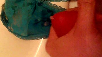 cumming in girlfriend's panties with friend watching