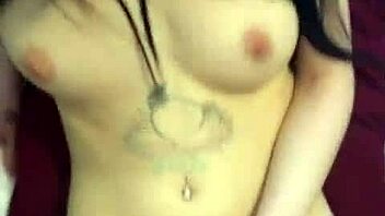 Amateur webcam sex with a small boobed girl in a missionary position.