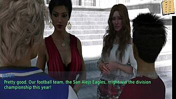 wife and stepmother with big ass playing erotic game at home