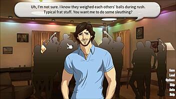 College student’s gay experience with two hunk crushes in anime-style porn