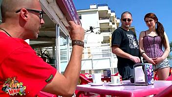 Hanna Montada's Tight Vagina in Wild Quickie Encounter with Cute Natural Tits