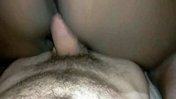Horny amateur couple with big ass rides monster cock to cum