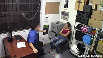 Pervy officer slams Natalie Porkman with his massive boner in hot pussy action!