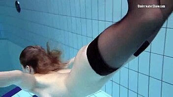 anetta surprises me in the shower with her petite european body and wet pussy on the beach, pov style