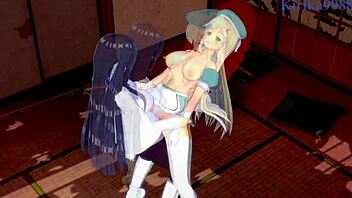 IKARUGA AND YOMI INTENSE FUTANARI SEX - SENRAN KAGURA HENTAI