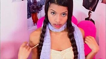 little Lupe teases her tight Latina slit with fingers