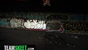 meeting strangers in creepy abandoned warehouse felt so risky. those tan lines and shorts drove me wild.