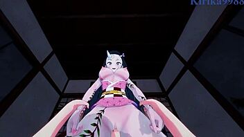 Nezuko Kamado And Daki Intense Sex - Demon Slayer Kimetsu No Yaiba Pov Hentai!