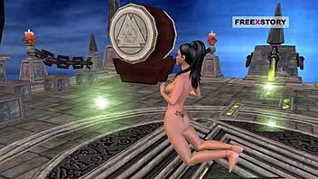 An animated 3d cartoon hentai video of an indian teen 18+ girl in sexy positions