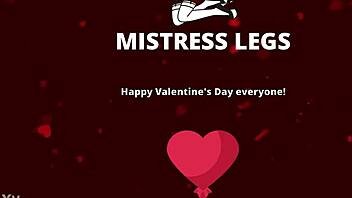 Red hearts and nylon fetish for Valentine’s day