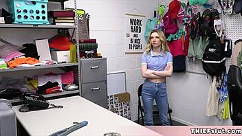Cute teen demi hawks caught shoplifting gets punished