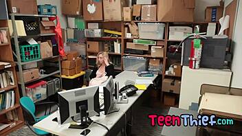 Teen Thief Zoe Parker Bent Over and Slammed in Office!