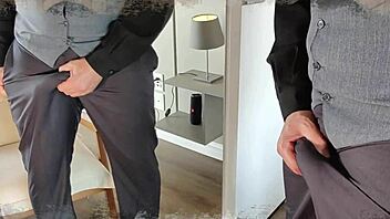 yuri gaúcho - big gay dick showing off in front of the mirror