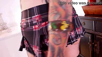 Vinyl Vixon sucks big cock POV and swallows huge load!