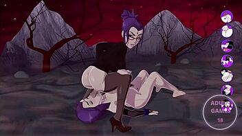 Damn, Raven banging herself in wild futanari version!