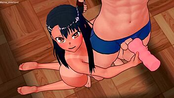 Holy crap, Nagatoro naked under towel, ready for wild adult play!