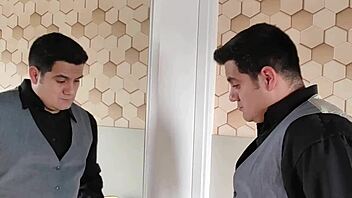 yuri gaúcho - big gay dick showing off in front of the mirror