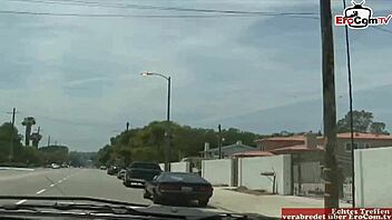 Slut with natural tits gets intense facial after pickup