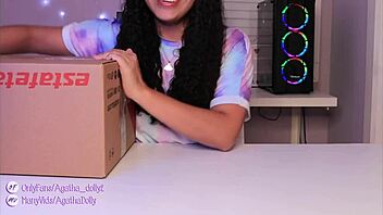 Agatha Dolly tests new sex machine in doggy