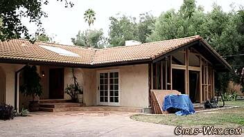 I watch this small tits blonde babe finger her box