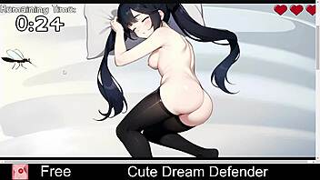 Beautiful anime heroine saves the day and gets intimate.