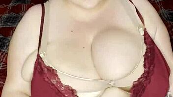 Peyton thomas oils up her huge tits and bounces them seductively in this hardcore scene