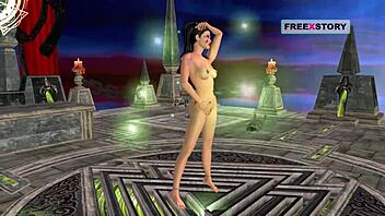 An animated 3d cartoon hentai video of an indian teen 18+ girl in sexy positions