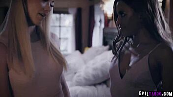 Hot Models Demi Sutra and Anny Aurora Explore Interracial Lesbian Comfort with Squirting and Orgasms