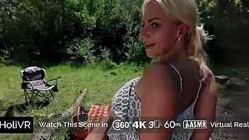 Holivr Covert Picnic Busty Hot Blonde Fucked And Jizzed Outdoor