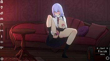 3D animated porn: Big tits bouncing on a huge cock in a student’s room