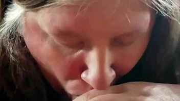 Is that friend's wife giving a topless blowjob?