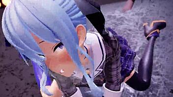 hololive's suisei gets animated sex in mmd 3.