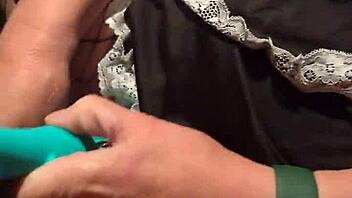 Happy Halloween, Amateur Milf Masturbates With Dildo And Cums Outdoors