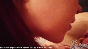 In virtual reality, adorable teen Blake and Miss Pussycat team up for a horny double blowjob session