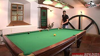 young blonde cleaning lady takes big cock anal