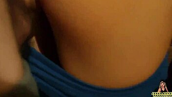 Country girl in blue leggings fucks big cock next to stove in POV close-up.