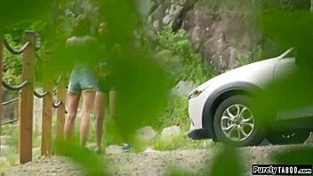 mysterious hermit spies on girlfriends licking each other