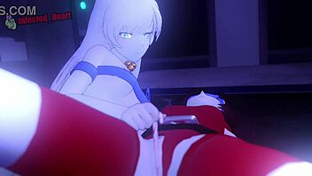 Whiterose's Bold Christmas Lesbian Squirting in 3D Anime