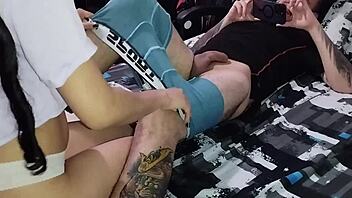 Deepthroat My Stepsister's Huge Cock!