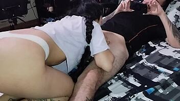 Deepthroat My Stepsister's Huge Cock!