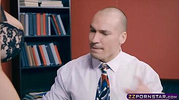 why is that busty office slut giving blowjobs and getting anal in stockings?