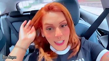 Latina Gives Blowjob In Car