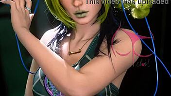 Intense sex with Jolyne fuck doll using toys
