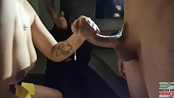 First time I suck and then I am humiliated by his big cock while my partner fucks me in lingerie