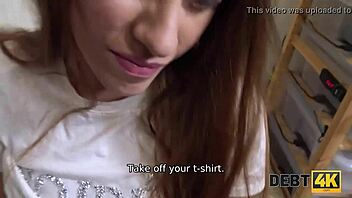 Why does this skinny babe have dirty sex with agent for Debt4k? No choice!